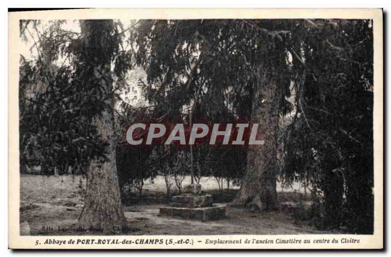 Postcard Abbey of Port Royal des Champs S and O location of the old center Ci...