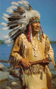 CHIEF ODOWA LITTLECREEK Chippewa Indian Native American MN '50s Vintage Postcard