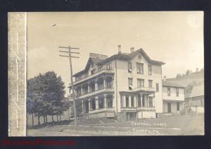 RPPC ELDRED PENNSYLVANIA PA. CENTRAL HOUSE VINTAGE REAL PHOTO POSTCARD NY