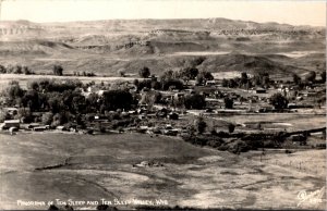 Real Photo Postcard Panorama of Ten Sleep and Ten Sleep Valley, Wyoming