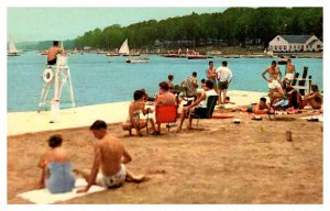 Postcard BEACH SCENE Chautauqua New York NY AS2046