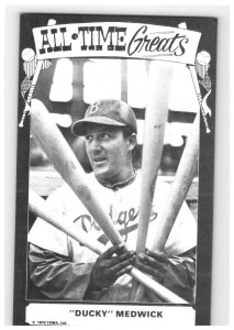 1973 Ducky Medwick Bklyn Dodger Tcma All Time Greats Postcard Hof Baseball Vg-Ex