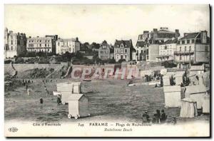 Old Postcard Parame Rochebonne Beach