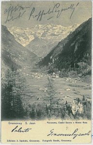 AOSTA Province Vintage POSTCARD - Gressoney-Saint-Jean 1905-