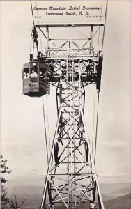 New Hampshire Franconia Notch Cannon Mountain Aerial Tramway Real Photo RPPC