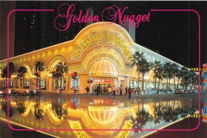 Lot 6 las vegas nevada usa the golden nugget s reflection at night car