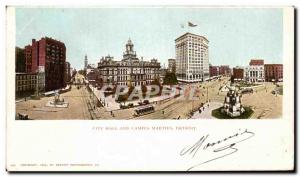 Postcard Old City Hall And Campus Martius Detroit