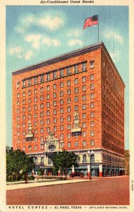 Texas El Paso Hotel Cortez 1950 Curteich