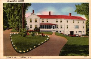 New Hampshire Tilton Zion's Hill Velvador Acres Tourist Home 1953