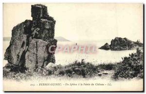 Old Postcard Perros-Guirec From the Sphinx Pointe du Chateau