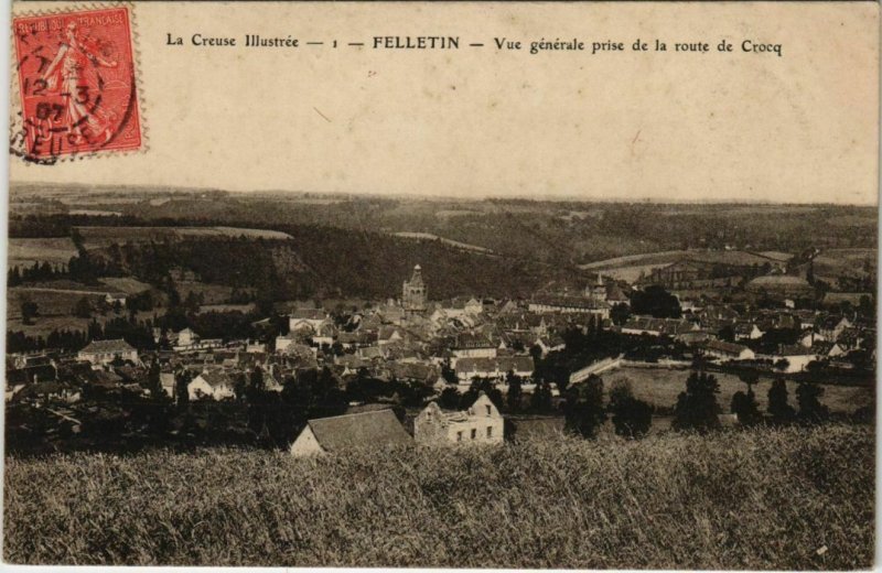 CPA Felletin Vue Generale prise de la route de Crocq FRANCE (1050587)