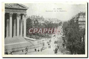 Old Postcard Paris Boulevard de la Madeleine