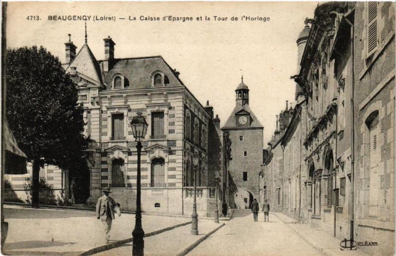 CPA BEAUGENCY La Caisse d'Epargne et la Tour de l'Horloge (607414)