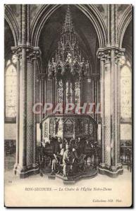 Old Postcard The Good Emergency Chair of L & # 39Eglise Notre Dame