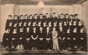 Jackson Mi Business UniversityGraduation Class of 1938Cap & GownProfsRPPC 