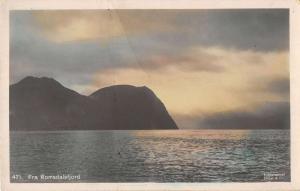 Romsdalsfjord Norway panoramic birds eye view of water real photo pc Z19974