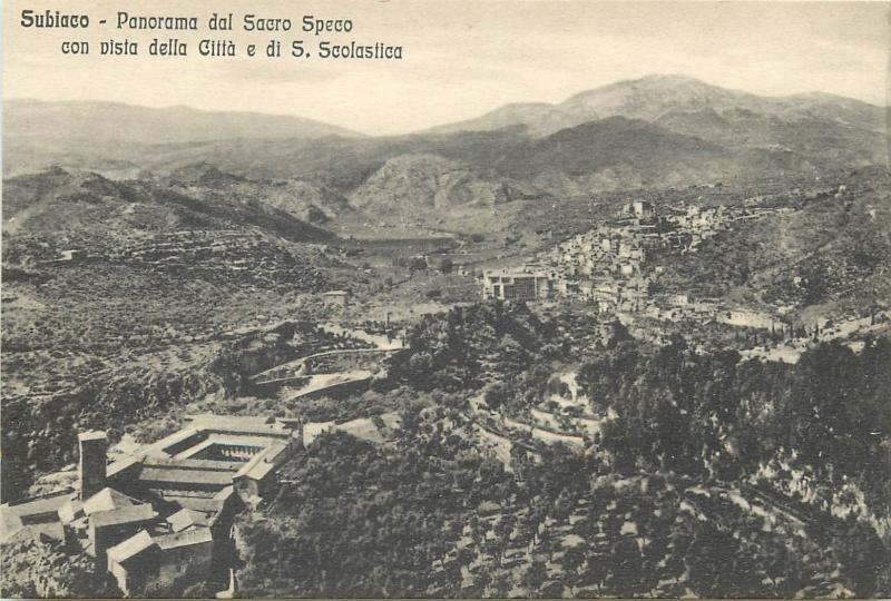 Lot 9 postcards Subiaco il Sacro Speco Shrine of the Sacred Cave of St. Benedict