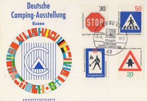 Deutsche Essen German Camping Ausstellung Exhibition 1971 FDC Postcard