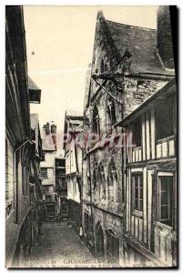 Old Postcard Caudebec en Caux Street butcher the 13th House