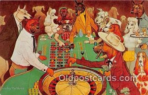 Roulette is An Exciting Game Painting by Crosby DeMoss Dog Unused 