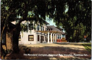 Postcard The Maryland Cottages, Maryland Hotel Grounds in Pasadena, California