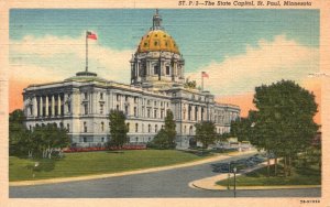 Vintage Postcard 1951 State Capitol Building Landmark St. Paul Minnesota MN