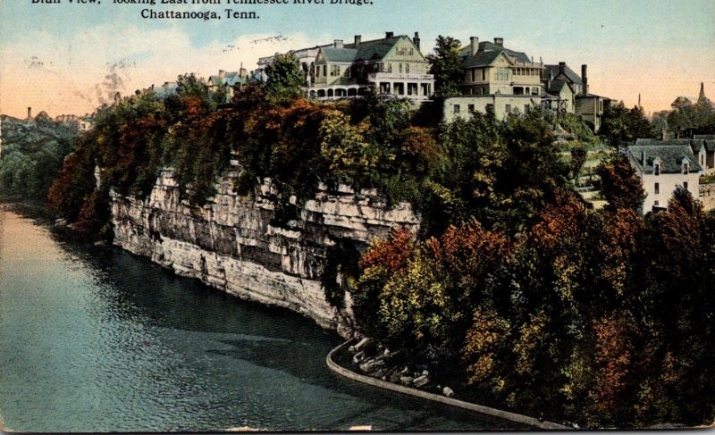 Tennessee Chattanooga Bluff View Looking East From Tennessee River Bridge 191...