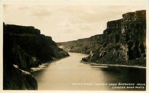 RPPC Postcard; Snake River Canyon from Shoshone Falls ID, Camera Shop Photo