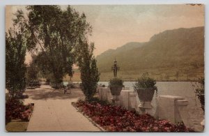 Colorado Springs CO The Broadmoor Hotel Hand Colored Albertype Postcard O22