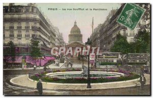 Paris - 5 - Street Souffot and Pantheon- Old Postcard