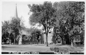 Saint Paul'S Lutheran Church Real Photo Tomah WI 