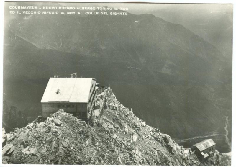 Italy, COURMAYEUR, Nuovo Rifugio Albergo Torino, unused real photo Postcard