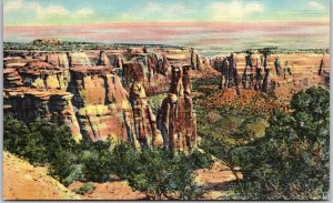 Western Colorado, Monolith Monument Canon Rim Drive National Monument Postcard