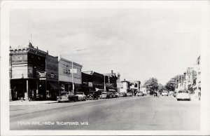 New Richmond Wisconsin Main Avenue c1958 RPPC Postcard G11