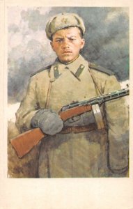 Russia Soviet Union USSR WW2 War Hero Alexander Matrosov Postcard AA49741