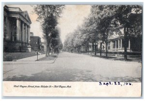c1905 West Wayne Street From Webster Street Road Fort Wayne Indiana IN Postcard 