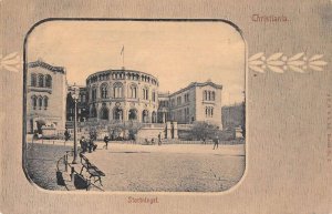 Christiania Oslo Norway Stortninget Vintage Postcard AA43147