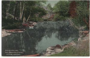 Raymond, Maine, View of The Landing Place, River Jordan, 1910