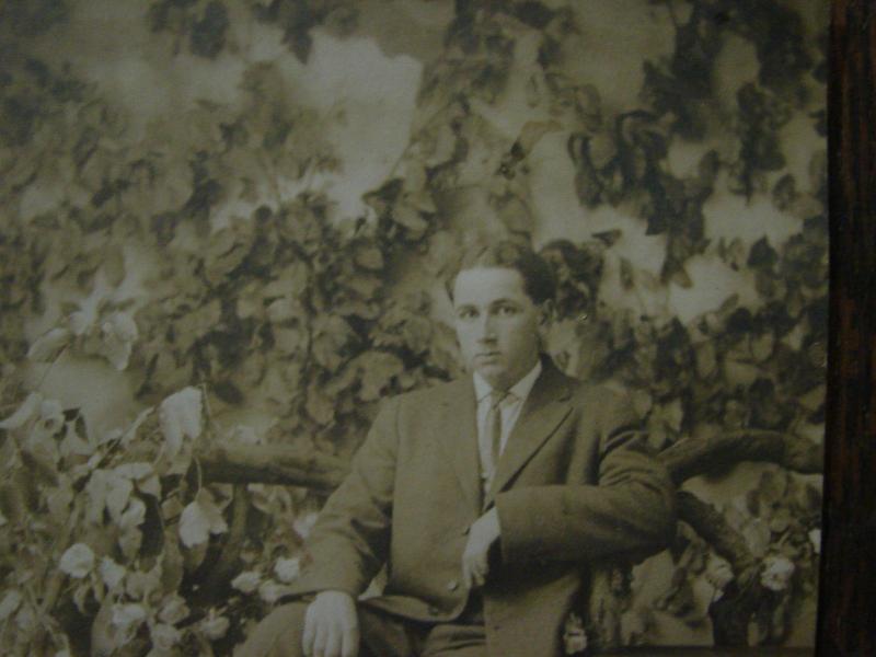 Portland OR Man in Suit at Washington St Entrance to City Park Cal Calvert RPPC