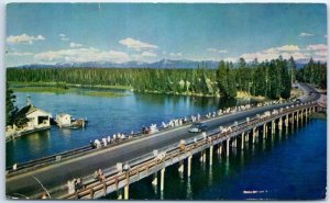 Postcard - Fishing Bridge, Yellowstone National Park - Wyoming