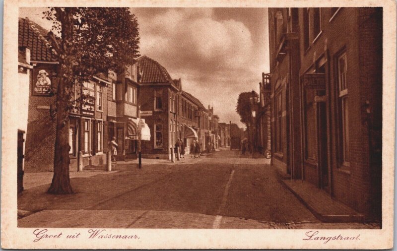 Netherlands Groet uit Wassenaar Langstraat Vintage Postcard 09.40