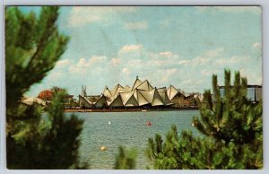 Ontario Pavilion, Expo 67, Montreal Quebec, Vintage Chrome Postcard, Cachet