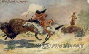 Artist John Innes, Western, Cowboy, Indian,Artist Signed Postcard