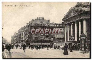 Old Postcard Brussels Place de la Bourse