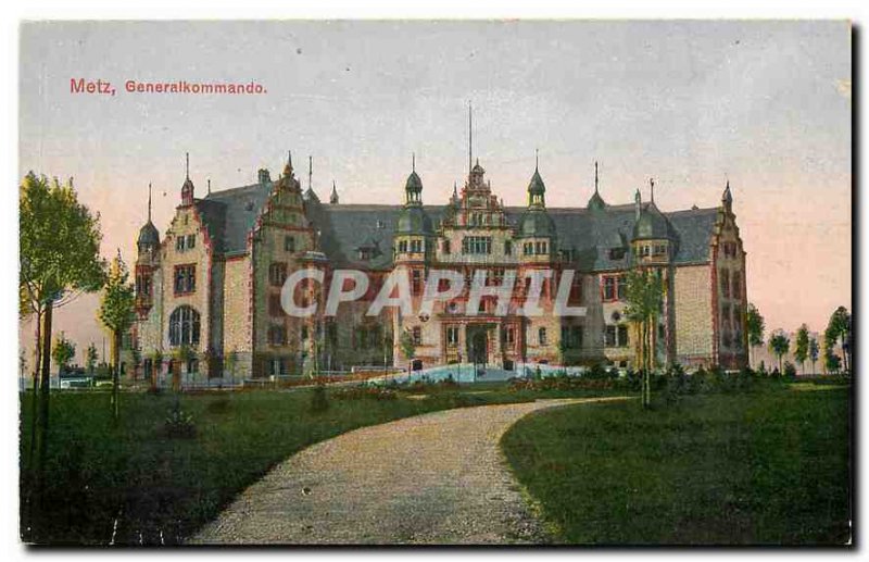 Old postcard Metz Generalkommando