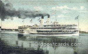 Steamer Tashmoo, Detroit, Michigan, MI USA Steam Ship 1907 light wear, postal...