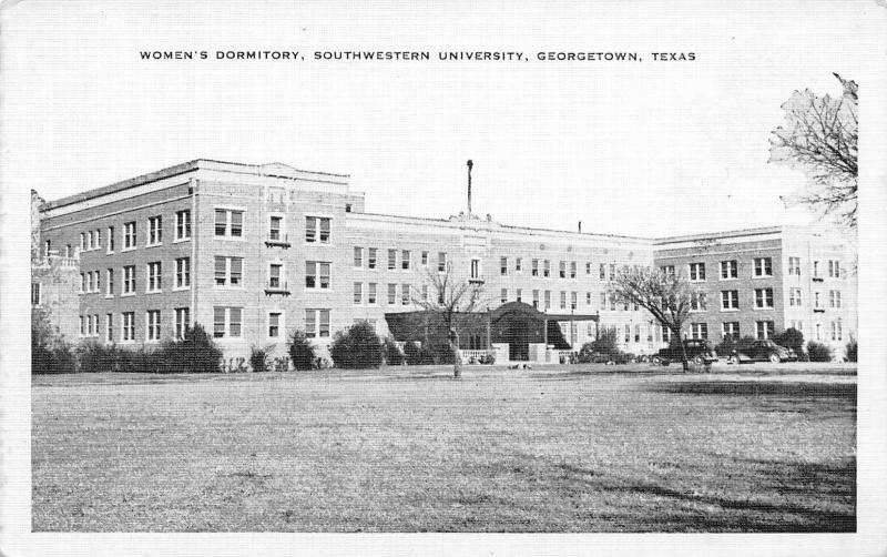 Georgetown Texas~Southwestern University~Women's Dormitory~1930s B&W Linen PC 