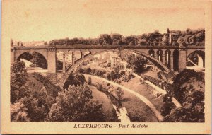 Luxembourg Luxembourg City Pont Adolphe Vintage Postcard C203