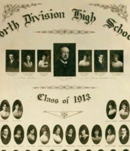 Chicago IL~North Division High School~Class of 1913 Pics Names~Teachers~RPPC 