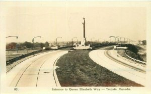 Canada Toronto Entrance Queen Elizabeth Way #031 RPPC Photo Postcard 22-4481